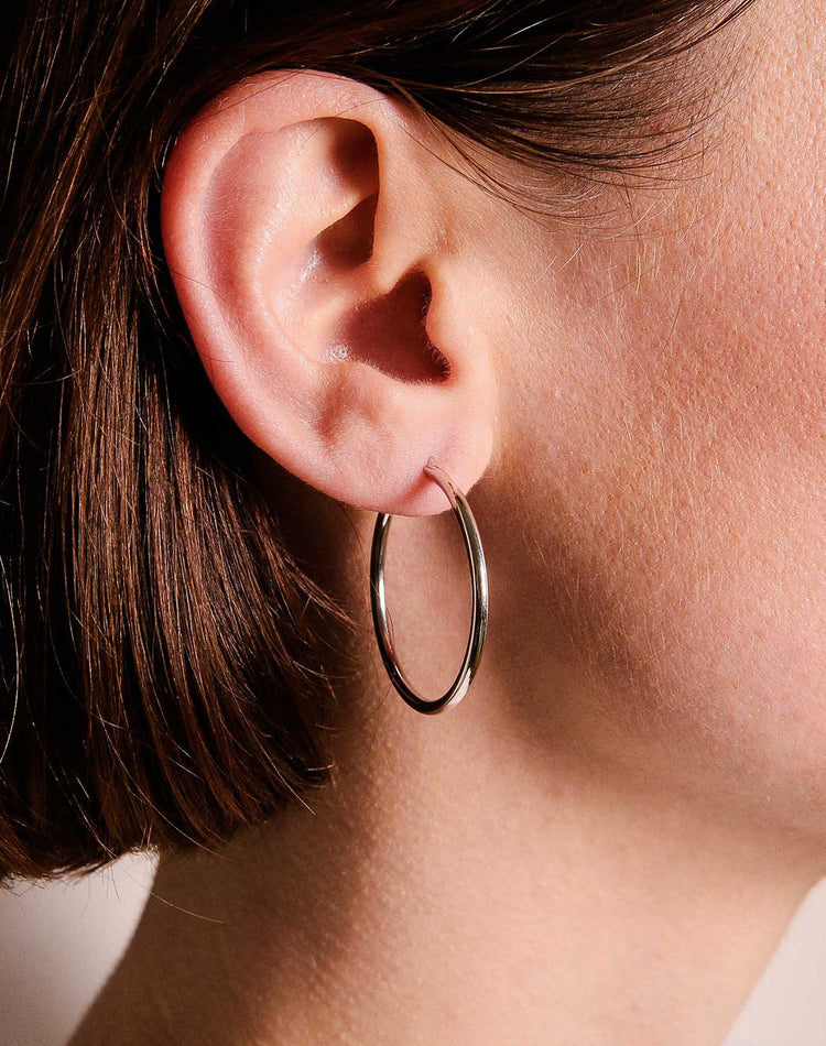 Magni Silver Hoop Earrings